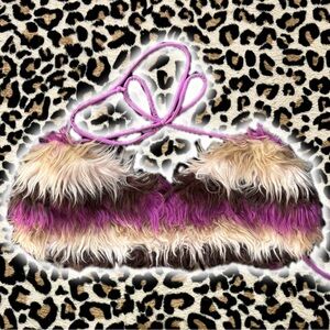 Purple Fur String Top